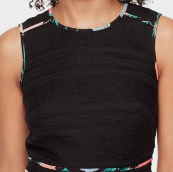 Kate Spade Blossom Trim Tweed Black Sleeveless Dress. Textured. Size 6. - Picture 10 of 10